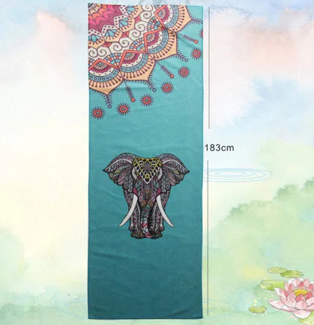 Elephant Print Yoga Mat